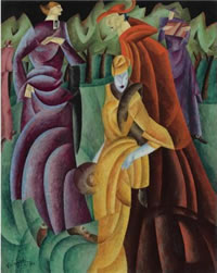 Lyonel Feininger: Jesuiten III (Jesuits III), anno 1915, American Academy of Arts and Letters.